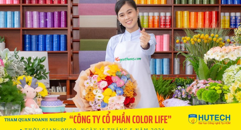 Sinh viên ngành Thương mại điện tử, khoa Tài chính Thương mại Tham quan công ty Cổ Phần Color Life 