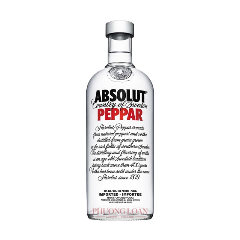 Rượu Absolut Peppar Vodka (1000ml)